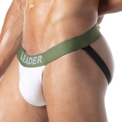 LEADER Jockstrap GI ARMY Kaki-Blanc